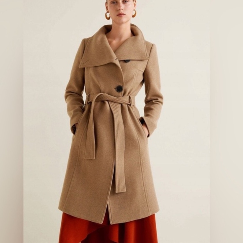 Tan wrapped coat